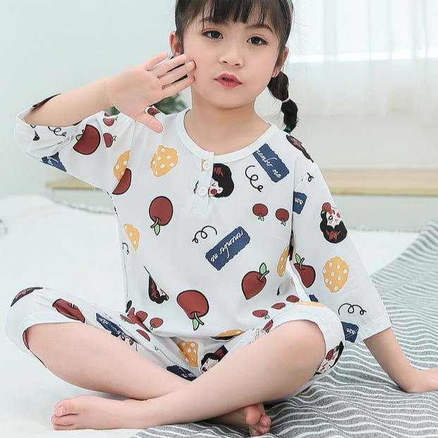 Bộ Đồ Ngủ Cotton Lụa Gồm 27 Kiểu Dáng Thời Trang Mùa Hè Cho Bé