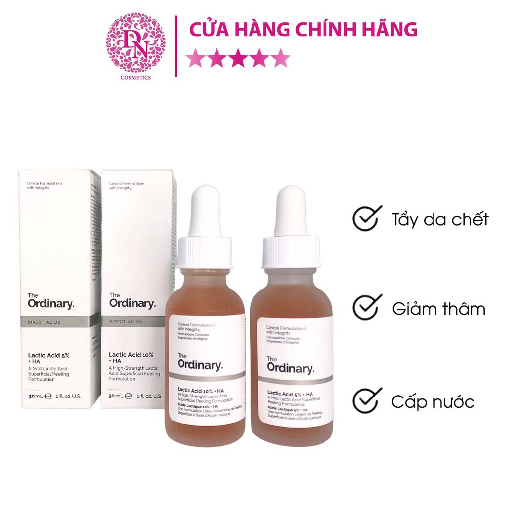 Tinh chất tẩy tế bào chết hoá học The Ordinary Lactic Acid 5-10% + HA 30ml