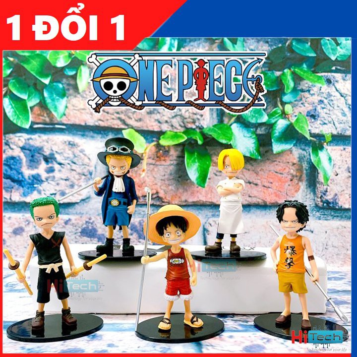 Mô hình để bàn 5 nhân vật One Piece siêu dễ thương kèm chân đế, cao 10cm