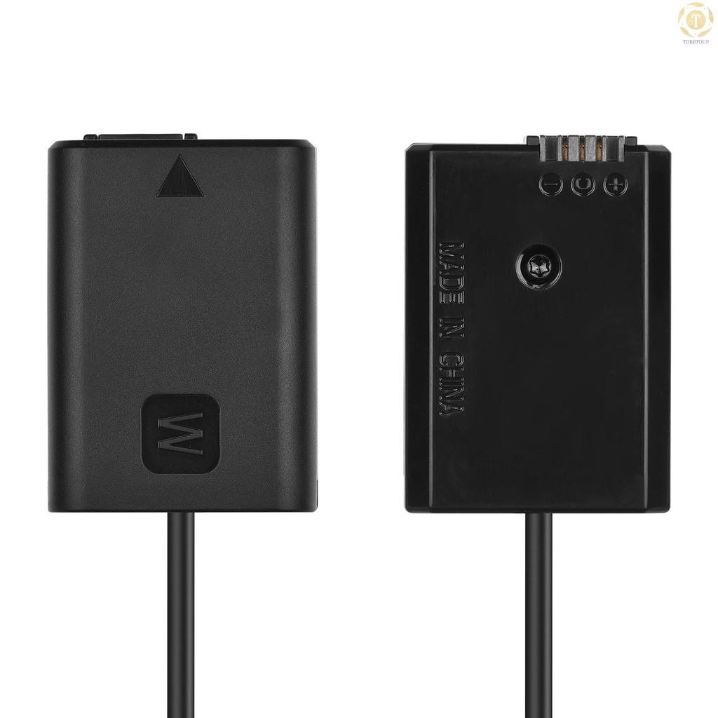 Delivery within 12 hours】Andoer DC Coupler Dummy Battery and USB-C Type-C AC Converter Power Adapter Cable for NP-FW50 Battery Replacement for Sony Alpha A6500 A6400 A6300 A7 A7II A7RII A7SII A7S A7S2 A7R A7R2 A55 A5100 RX10 Cameras