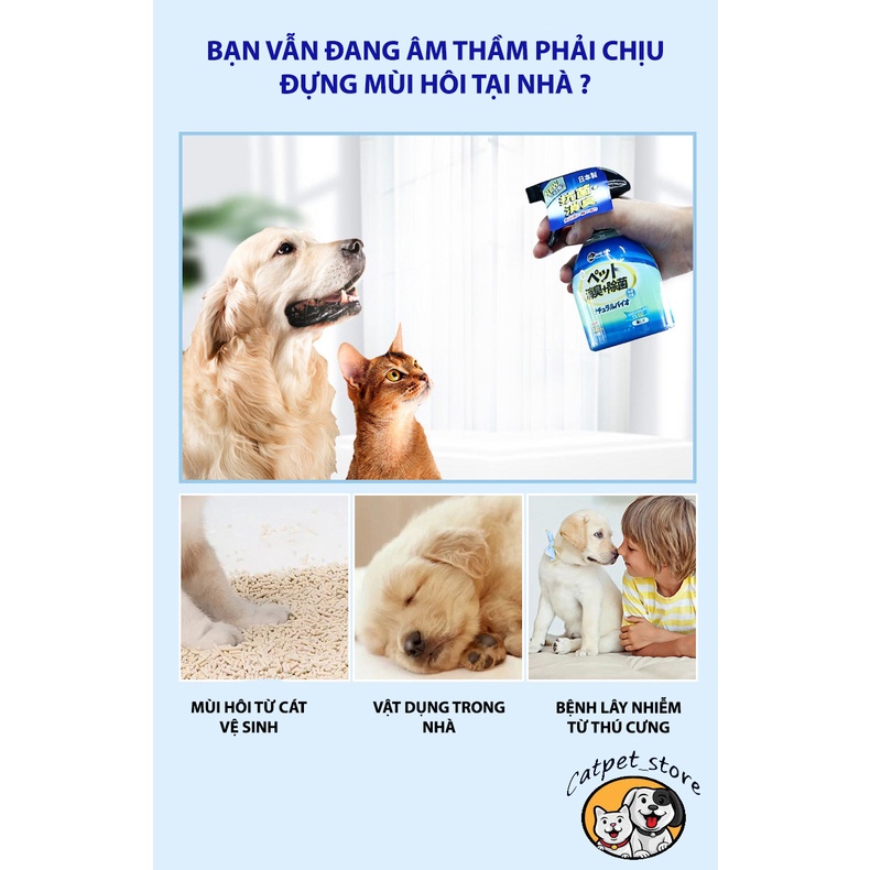 Xịt khử mùi hôi chó mèo LUXURY LUCIAN, xịt khử mùi thú cưng, hàng cao cấp, lưu hương lâu