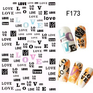 [ Lẻ ] Sticker dán móng tay chữ LOVE F173A