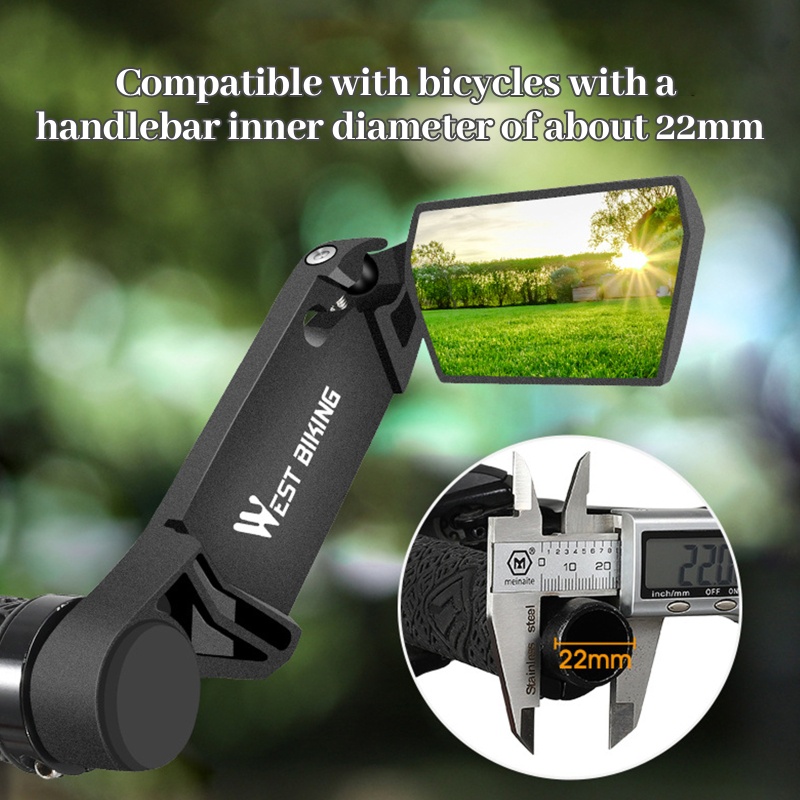 QQ Gương Chiếu Hậu Xoay 360 Độ Gắn Tay Lái Xe Đạp