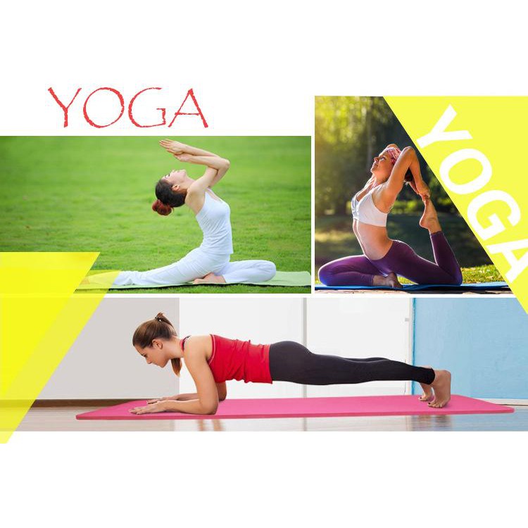 SALE : HOT Thảm tập yoga đúc 1 lớp dày6mm/ 8mm siêu cao cấp các màu tặng túi đựng và dây buộc chuyên dụng