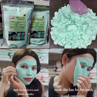 1kg mặt nạ dẻo bạc hà  handmade giảm mụn/kiềm dầu,làm dịu da