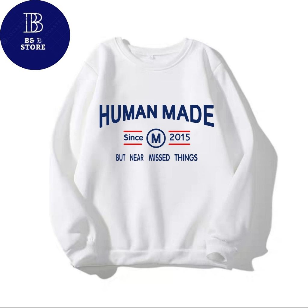 ÁO SWEATER NỈ UNISEX KHÔNG NÓN HUMAN MADE FORM DÀNH CHO CẢ NAM VÀ NỮ ÁO NỈ TAY DÀI CHẤT VẢI DÀY DẶN,GIỮ ẤM TỐT