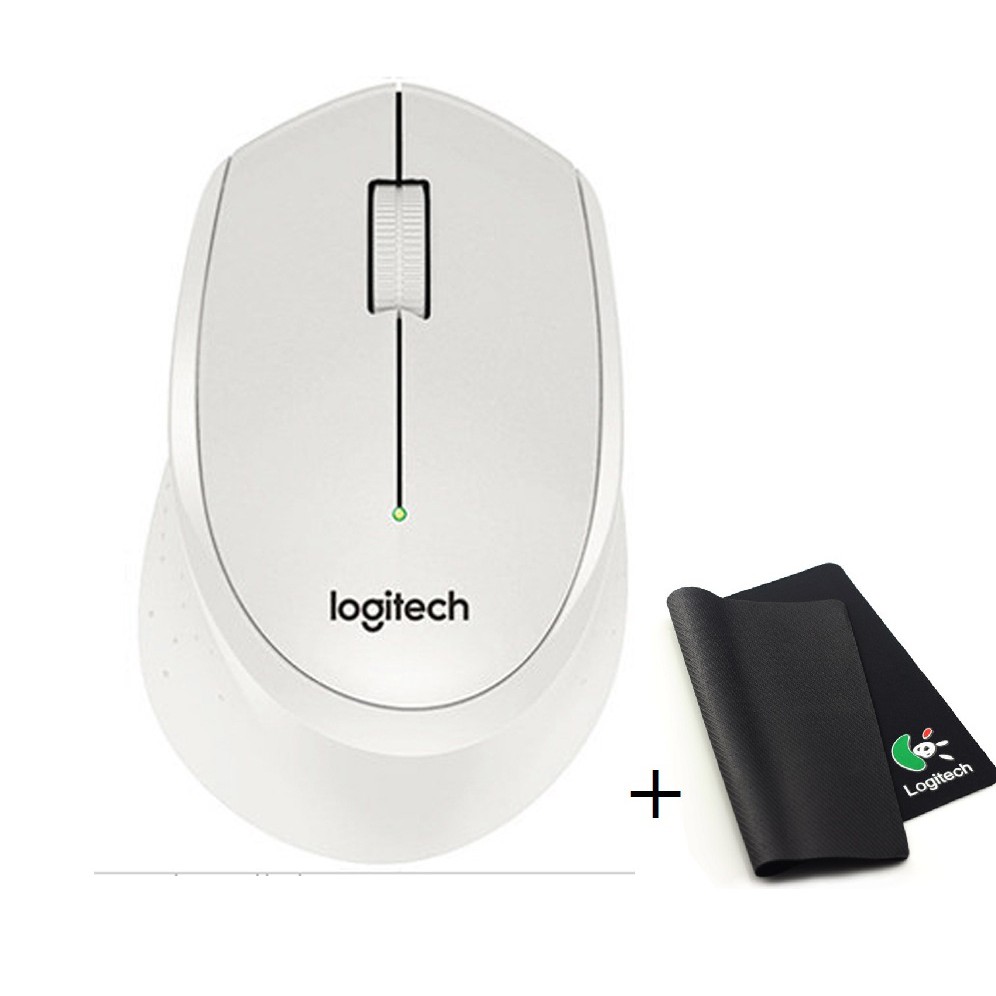 Màu Trắng | chuột không dây logitech m330 không tiếng ồn (tặng bàn di chuột cao cấp)