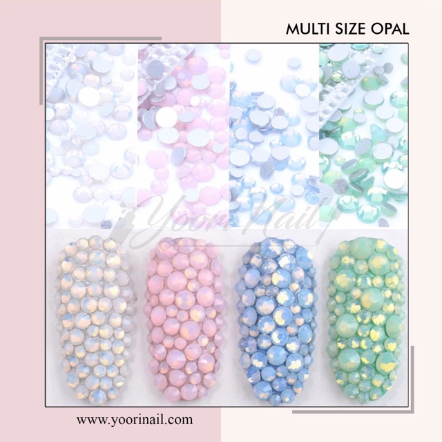 Đá Opal Nhiều Kích Cỡ Đính Móng Nghệ Thuật