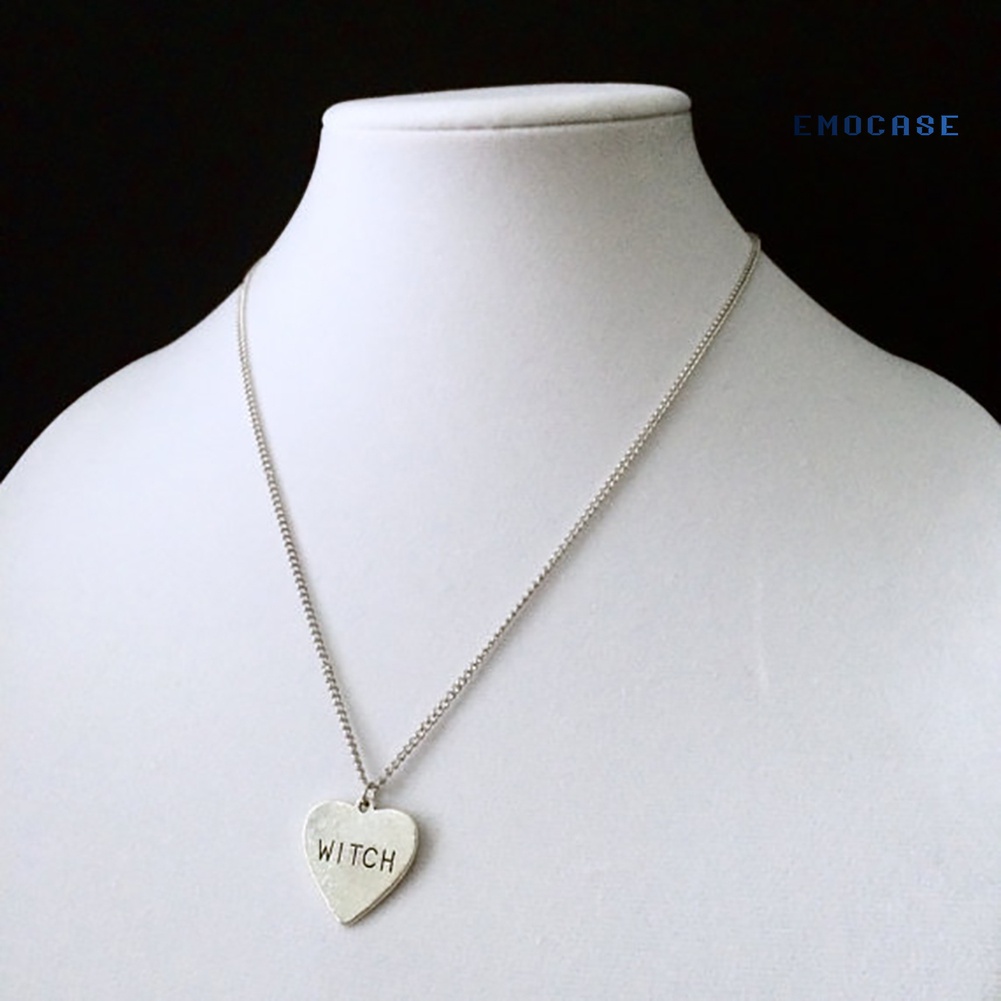 Vòng cổ Hợp Kim Mặt Trái Tim Khắc Chữ Sáng Tạo