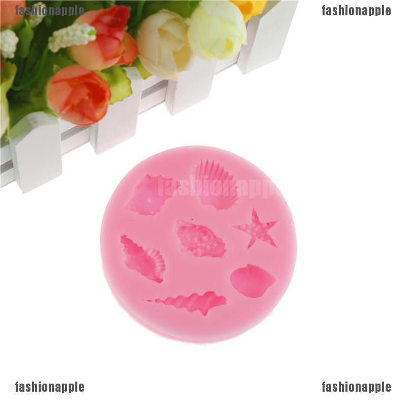 Khuôn silicone làm bánh kẹo mềm tạo hình ốc/vỏ sò 3D