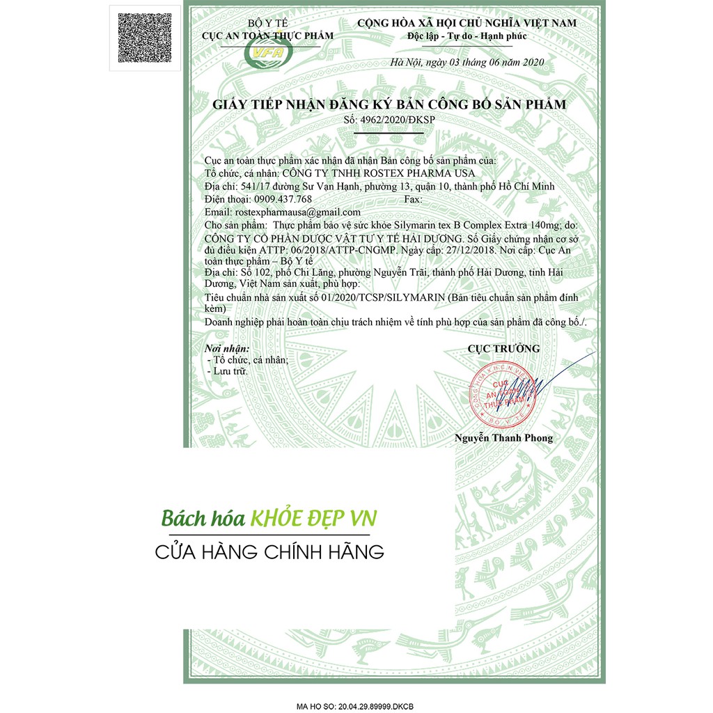 Viên uống bổ gan Silymarin Tex mát gan, giải độc gan - 100 viên [Silymarin Tex Đỏ]