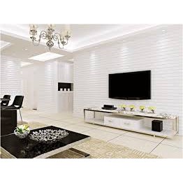 [SIÊU TIẾT KIỆM - FLASH SALE 3LY Xốp dán tường 3D giả gạch Màu Trắng khổ vừa 70x38 cm | BigBuy360 - bigbuy360.vn