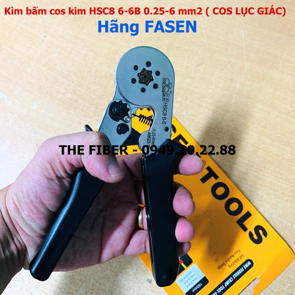 Kìm bấm cos kim HSC8 6-6B 0.25-6 mm2 ( COS LỤC GIÁC)