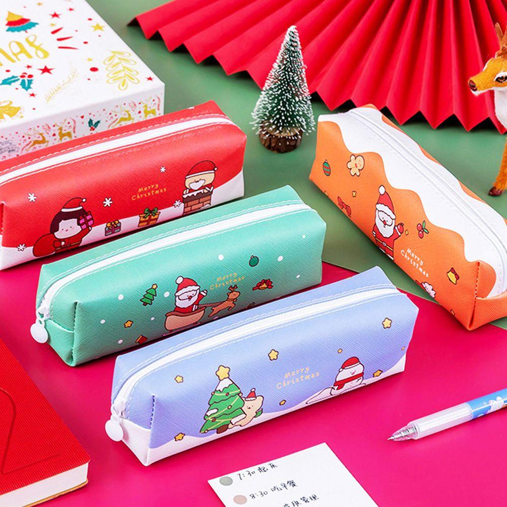 PEWANY Bóp Viết Da PU In Họa Tiết Giáng Sinh Dễ Thương