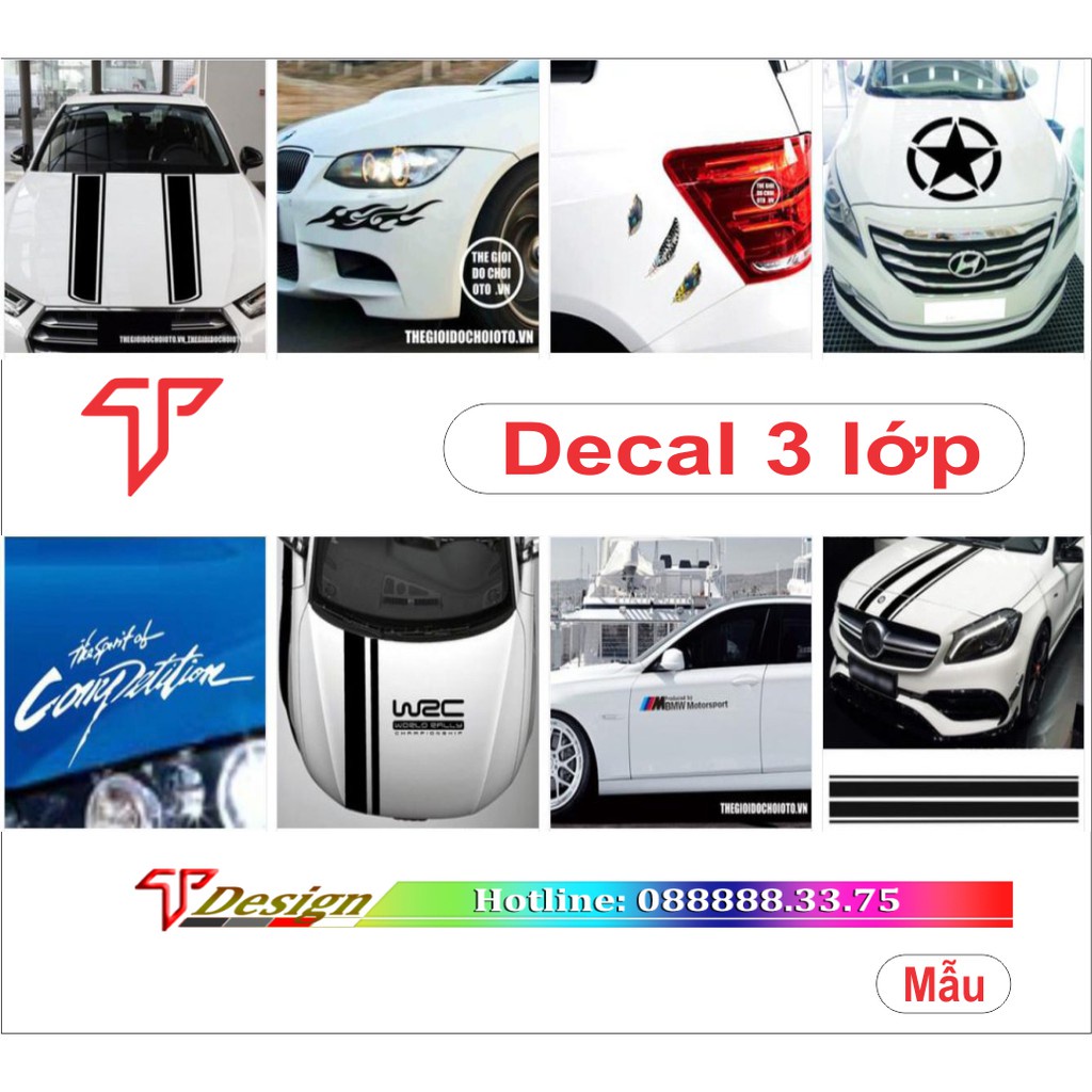 Tem xe bán tải, tem xe foranger WRAP41, KT 283x60cm