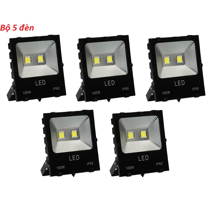 Bộ 5 đèn Led pha COB 100W