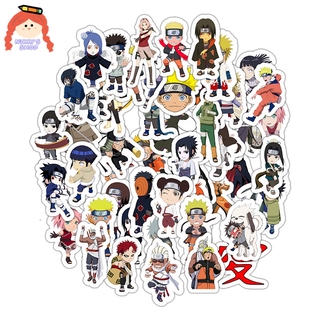 Bộ 50 miếng dán trang trí họa tiết truyện Nhật Bản Naruto DIY chống thấm nước tiện lợi NIKKI