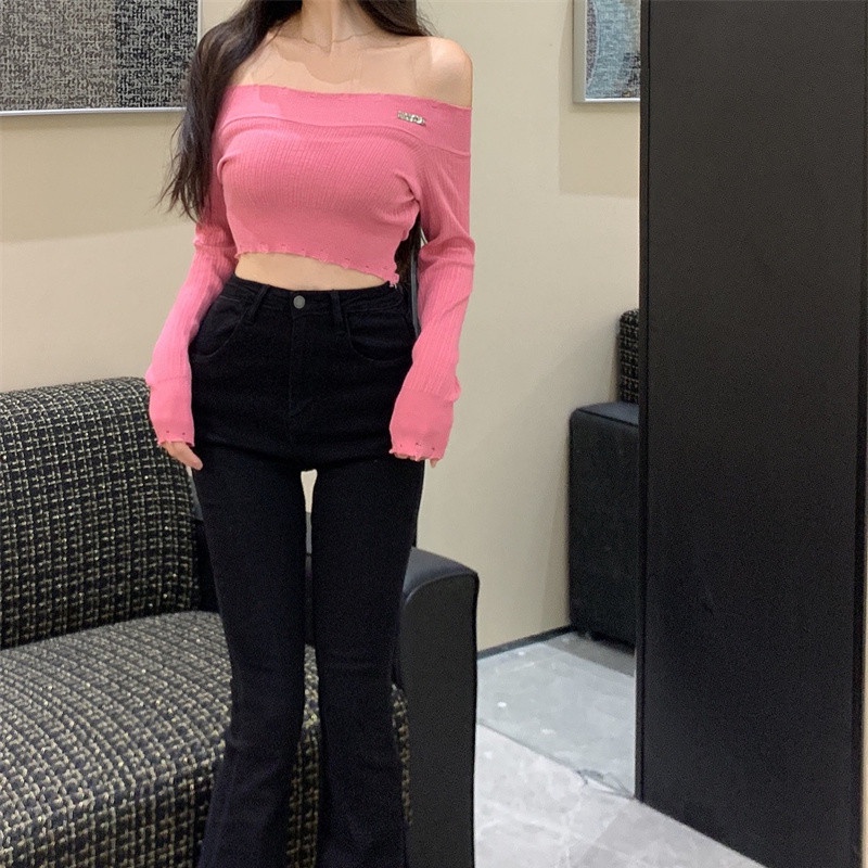 Áo Len Tay Dài Thiết Kế Xẻ Rách Cá Tính Hợp Thời Trang