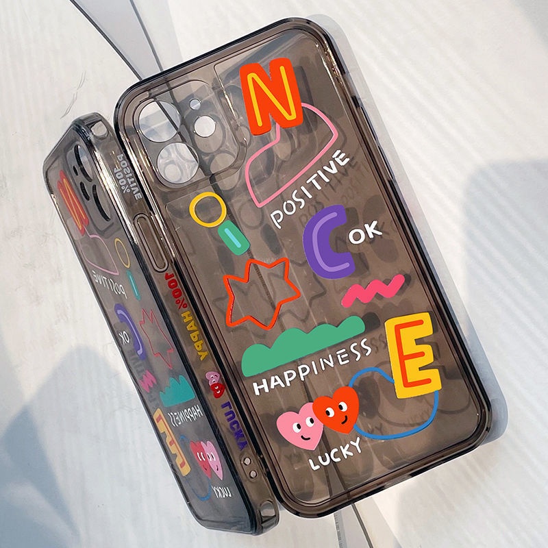 Ốp điện thoại mềm trong suốt in chữ tiếng anh cho iphone 11 Pro Max X Xs Max iPhone 12 8p