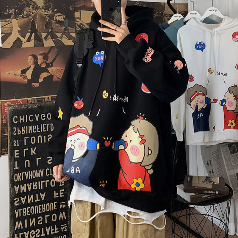 Áo Hoodie In Hình Hoạt Hình Phong Cách Hàn Quốc Cho Nam | BigBuy360 - bigbuy360.vn