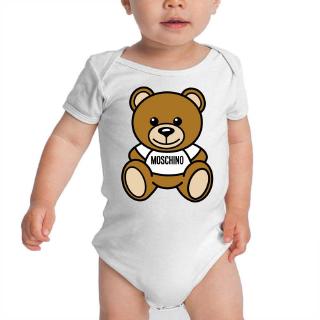 Áo Liền Quần Tay Lửng Dáng Ôm In Hình Gấu Moschino Thời Trang Mùa Hè Cho Bé