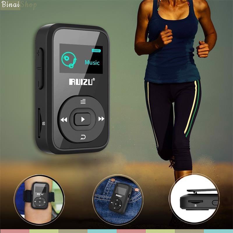 Ruizu X26 - Máy Nghe Nhạc Lossless Thể Thao, Hỗ Trợ Ghi Âm, FM, Bluetooth 4.0