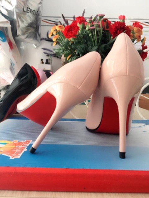 Giày cao gót Calla đế đỏ nude 9-10p | BigBuy360 - bigbuy360.vn