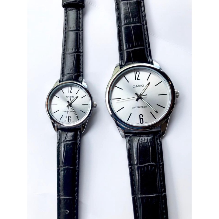 Đồng hồ Nữ Casio LTP-V005L-7B, đồng hồ chính hãng, dây da đen, mặt trắng