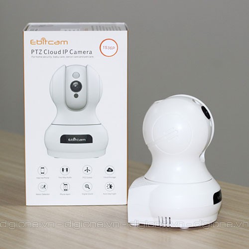 Camera EbitCam E3 IP Wifi HD 4MP thu âm 360 độ, IR 10m