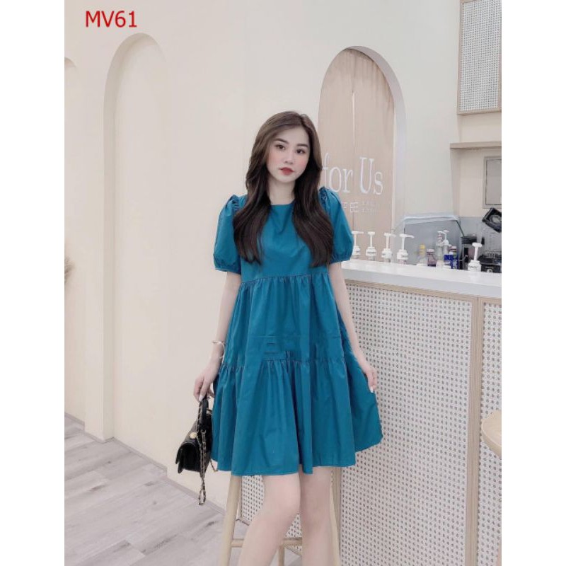 [Mã FAGREEN1505 giảm tới 30K đơn 99K] VÁY XANH NGẮN GẤP LY 2 TẦNG CHO NỮ | BigBuy360 - bigbuy360.vn