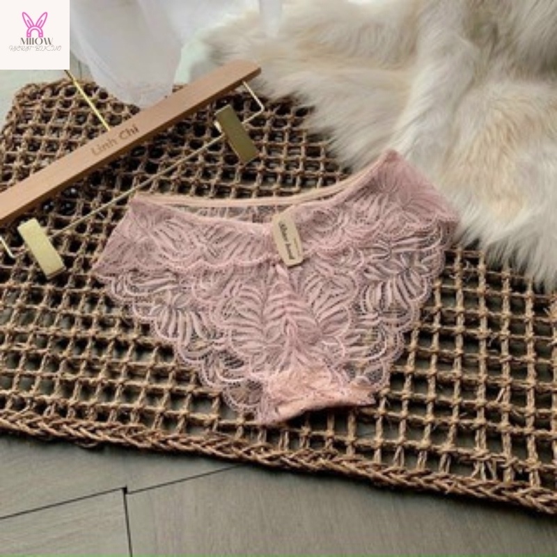 Quần Lót Nữ Ren Sexy thiết kế họa tiết ren xuyên thấu siêu gợi cảm quyến rũ mã A12