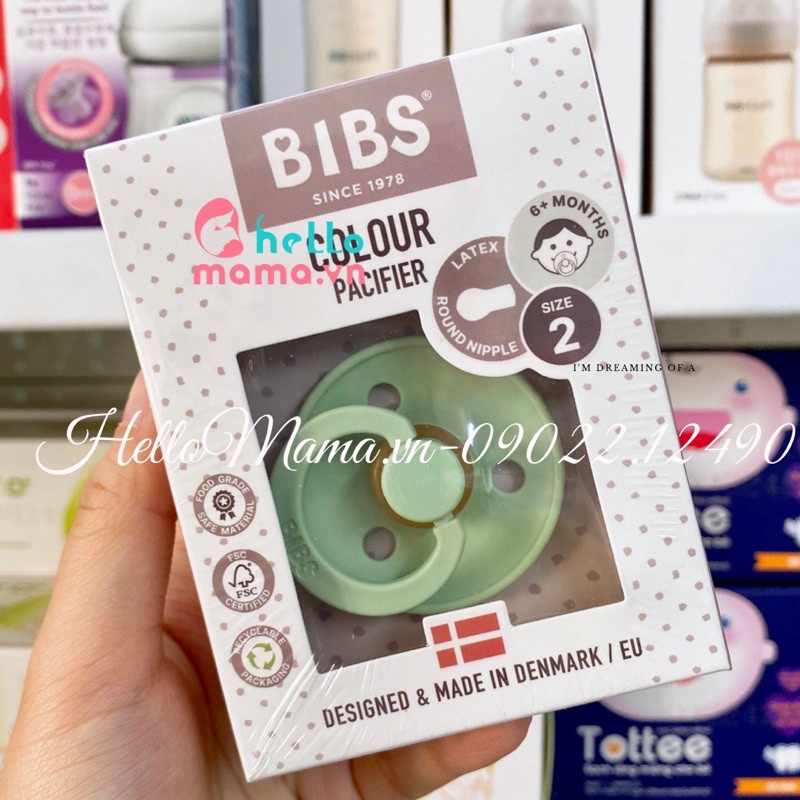 Ti Giả BIBS Đan Mạch Chính Hãng (Siêu mềm như ti mẹ , không chứa BPA , chống hô, đầy hơi )  Quà Tặng Nắp Trứng