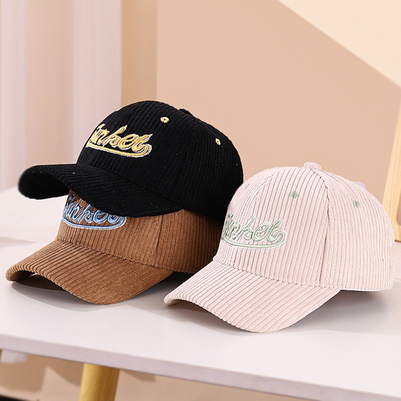 Mũ Lưỡi Trai Nhung Kẻ Thời Trang Mùa Thu Đông Dành Cho Trẻ Nhỏ