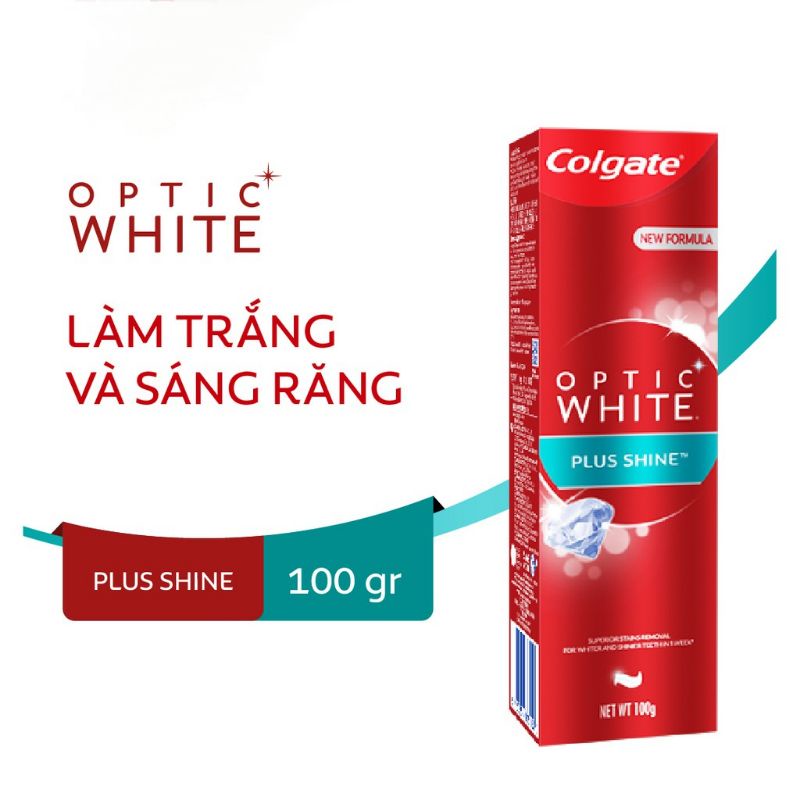 Kem đánh răng Colgate Optic White Plus Shine 100g