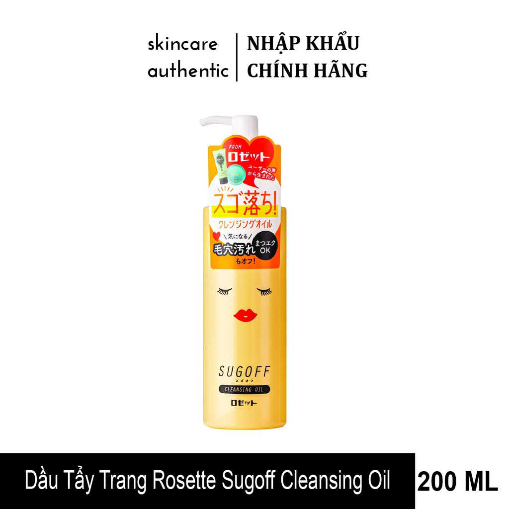 [CHÍNH HÃNG - DATE 2023] Dầu Tẩy Trang Rosette Sugoff Cleansing Oil 200ml
