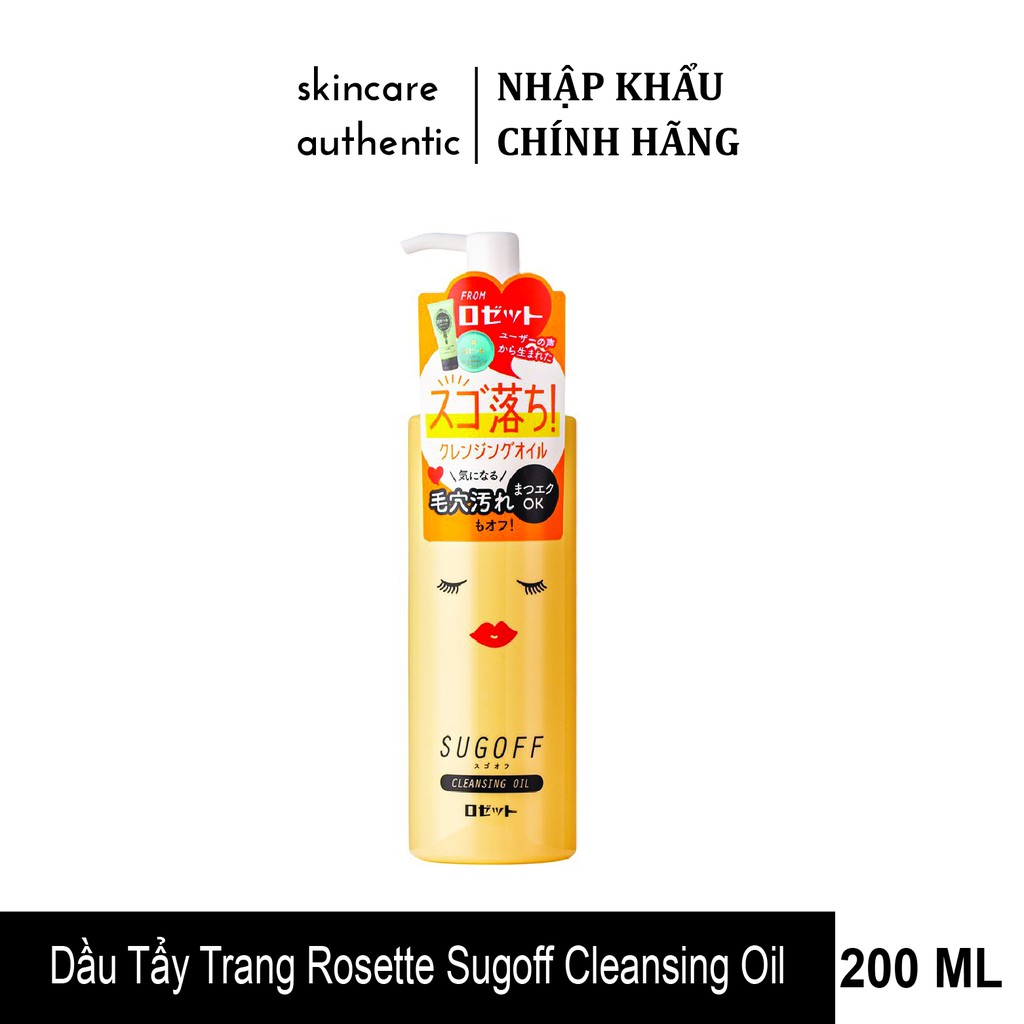 Tẩy Trang Rosette Sugoff Cleansing Oil 200ml Nhật Bản Làm Sạch Lớp Make Up