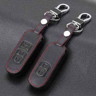 Bao da Chìa Khóa Xe MAZDA 3, MAZDA 6, MAZDA CX5, CX8,  - chìa thông minh - Màu đen - kèm móc treo tiện lợi