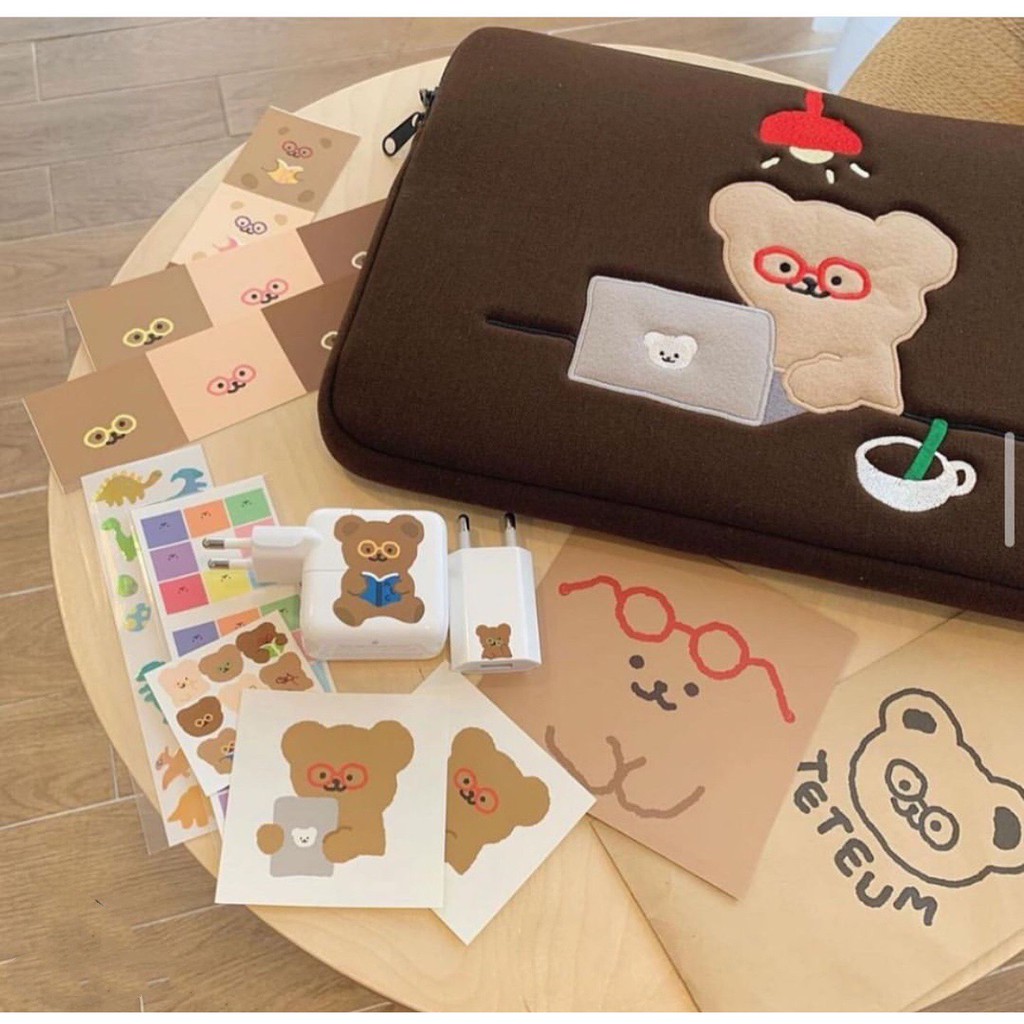 Bentoy Con mèo túi đựng máy tính xách tay thời trang Hàn Quốc cho ipad 15 13 11 10,5 10,2
