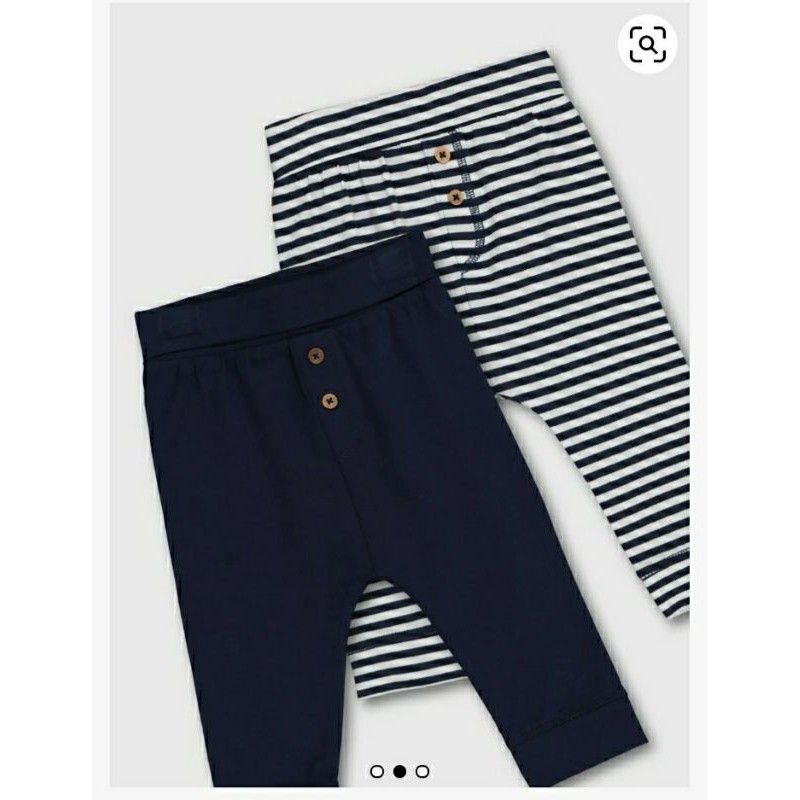 Set 2 legging navy kẻ bé trai Tu.clothing UK Auth size 9/12 12/18 18/24