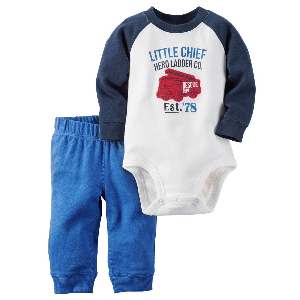Set quần, bodysuit Chính Hãng Carter's Mỹ LITTLE bé trai (3M-24M)