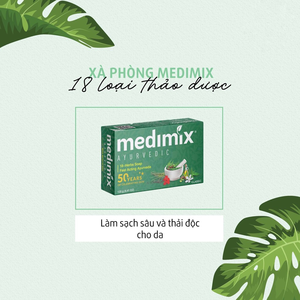 [Mã 66FMCGSALE hoàn 8% xu đơn 500K] [RẺ VÔ ĐỊCH] COMBO 2 XÀ PHÒNG MEDIMIX 18 LOẠI THẢO DƯỢC 125G - MEDIMIX 18 HERBS SOAP