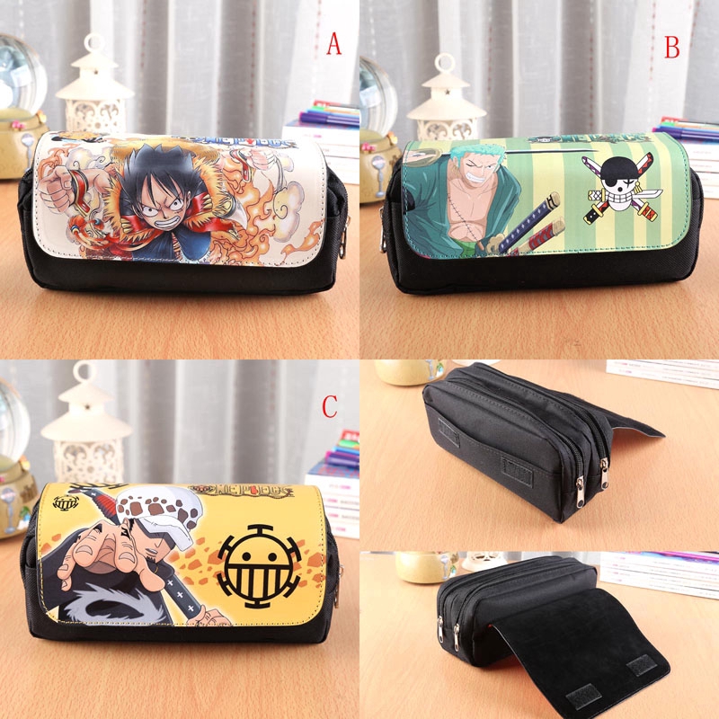 Túi Đựng Bút In Hình Nhân Vật Zoro/Law/Luffy Trong Anime One Piece Đẹp Mắt