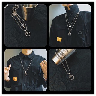 Dây Chuyền Nhiều Lớp Mặt Thánh Giá Phong Cách Âu Mỹ Cá Tính Cho Nam Nữ