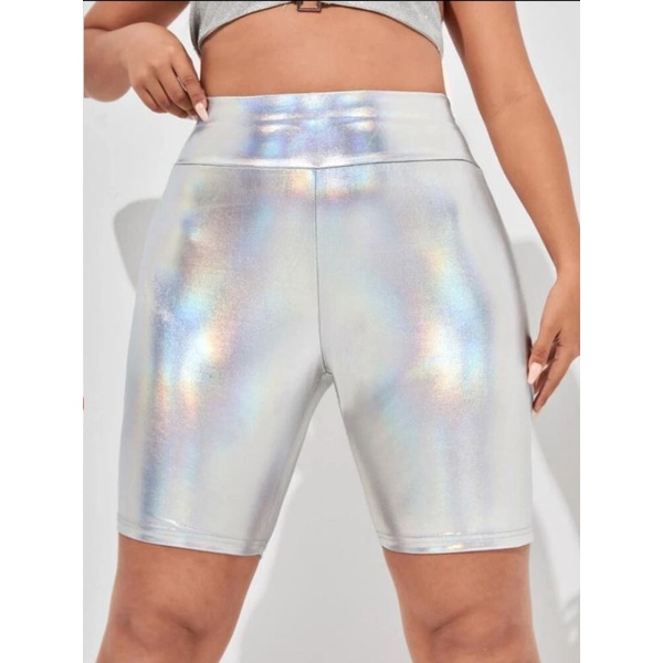 Quần BP Wide Waistband Holographic Biker Shorts