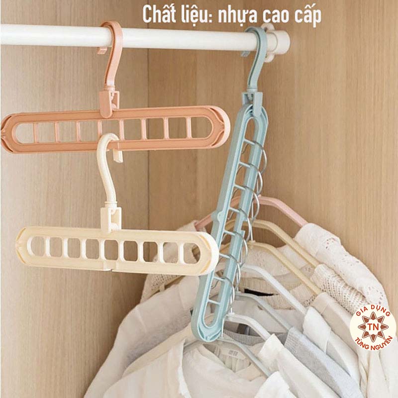 Móc Treo Quần Áo Đa Năng Tiện Lợi 9 Lỗ SIÊU HÓT [MÓC 9 LỖ]