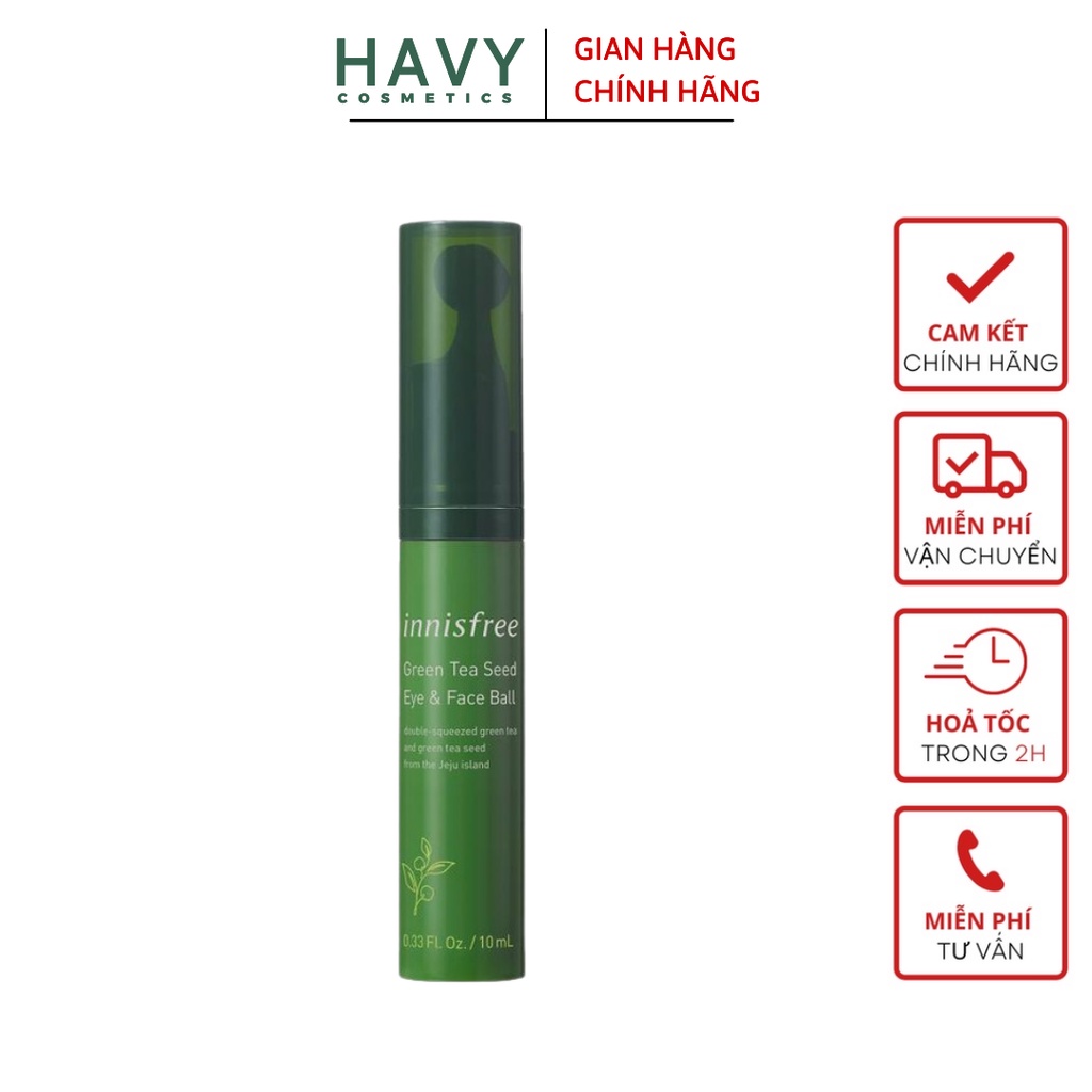 Thanh Lăn Mắt Tinh Chất Trà Xanh Innisfree Green Tea Seed Eye & Face Ball