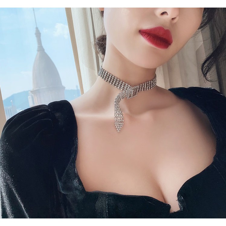 Siêu phẩm vòng chocker đính đá đẳng cấp ngôi sao VC32