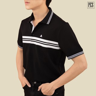 Áo Polo nam PES Office màu đen, áo thun nam có cổ mặc đi làm, đi chơi, đi du lịch sang trọng lịch lãm