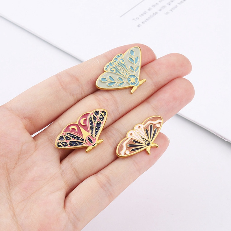 Ghim cài áo hình bướm tráng men dễ thương