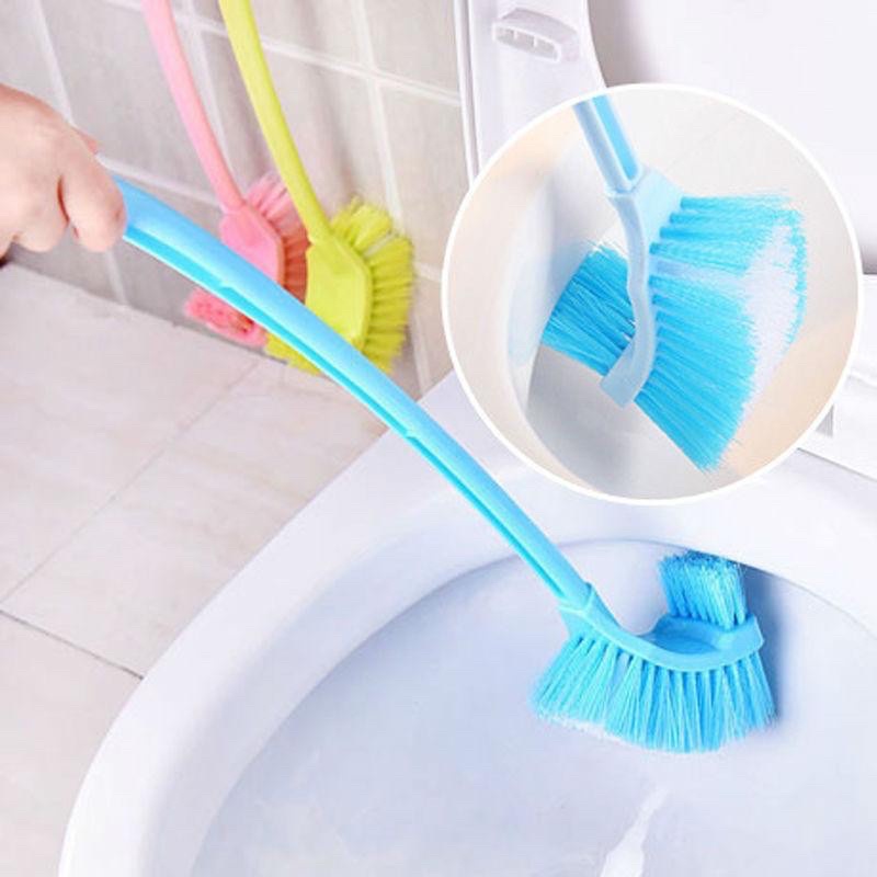 Cọ Bồn Nhà Vệ Sinh 2 Đầu - Chổi Cọ Bồn Toilet , Tiện Lợi, Sạch Mọi Vết Bẩn